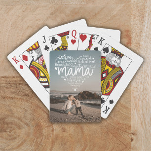 Baraja De Cartas Foto personalizado Mamá Eres Un Sobreposición De C