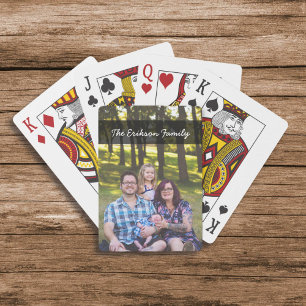Baraja De Cartas Foto personalizado y nombre de la familia