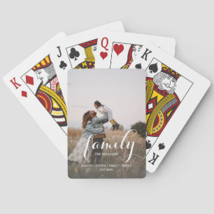 Baraja De Cartas Foto única de escritura familiar personalizada