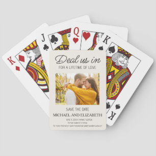Baraja De Cartas Foto única de fecha de almacenamiento del Boda