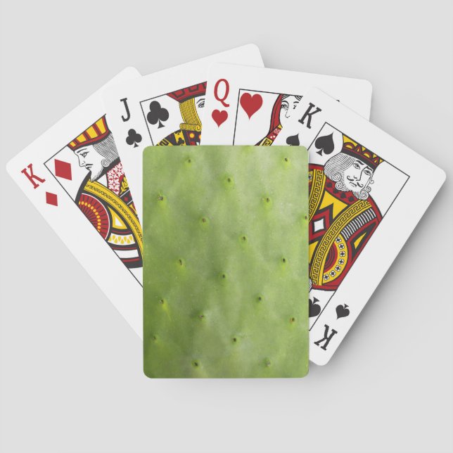 Baraja De Cartas Foto verde botánica tropical del cactus (Reverso)