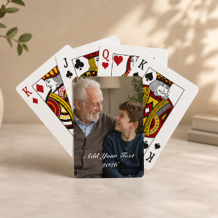 Baraja De Cartas Foto Vertical Completa - Texto Personalizado de Sc