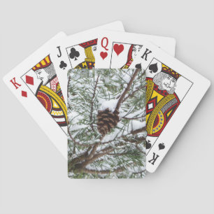Baraja De Cartas Fotografía de la naturaleza del invierno de Snowy 