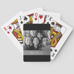 Baraja De Cartas Fotografía de los mejores amigos blancos y negros