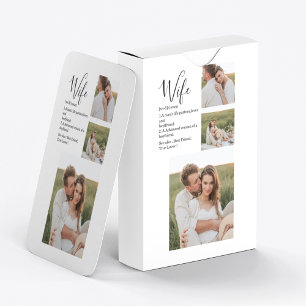 Baraja De Cartas Fotografía de pareja colgante y regalo de esposa r