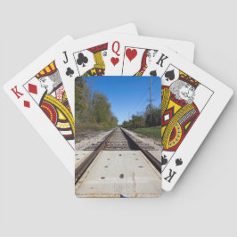 Baraja De Cartas Fotografía de pistas de tren ferroviario