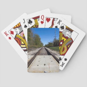 Baraja De Cartas Fotografía de pistas de tren ferroviario