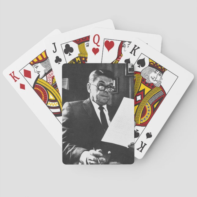 Baraja De Cartas Fotografía de Ronald Reagan (Reverso)