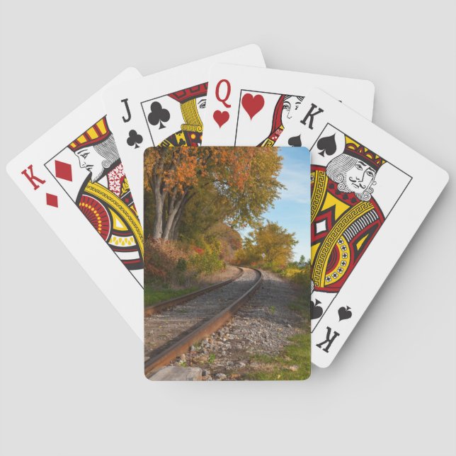 Baraja De Cartas fotografía de un ferrocarril (Reverso)