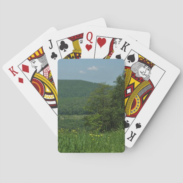 Baraja De Cartas Fotografía de verano de Laurel Highlands Pennsylva (Reverso)