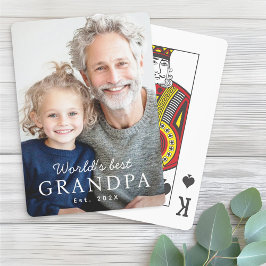 Baraja De Cartas Fotografía del mejor abuelo abuelo del mundo
