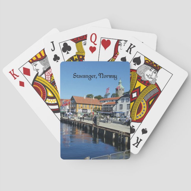 Baraja De Cartas Fotografía escénica de Stavanger, Noruega, JUGANDO (Reverso)