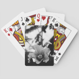 Baraja De Cartas Fotografía floral en blanco y negro