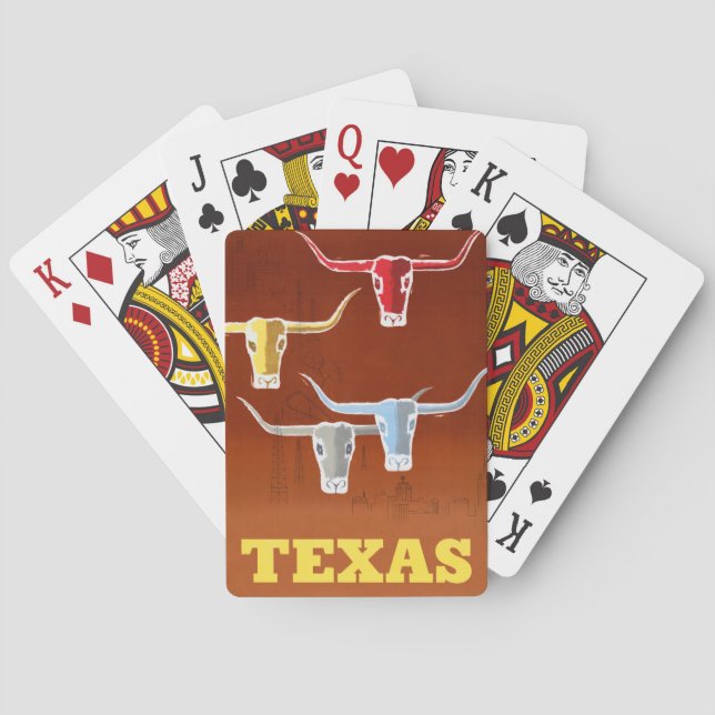 Baraja De Cartas Fotografías antiguas estéticas de Texas (Reverso)