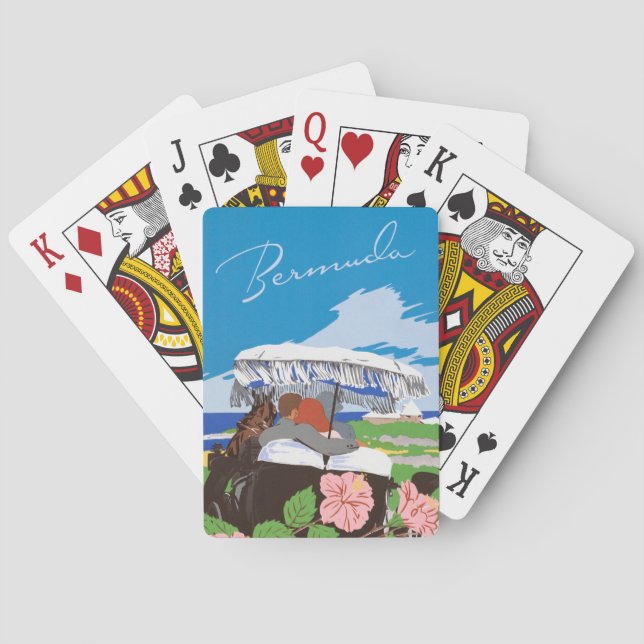 Baraja De Cartas Fotos antiguas estéticas de Bermudas (Reverso)
