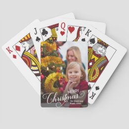Baraja De Cartas Fotos de Personalizado simple de Feliz Navidad