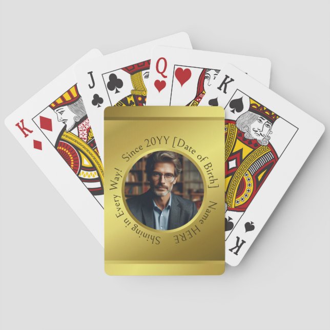 Baraja De Cartas Fotos Inspiradoras personalizadas y brillantes cum (Reverso)