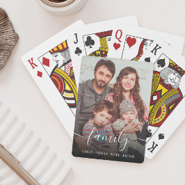 Baraja De Cartas Fotos personalizadas de familia favorita con escri