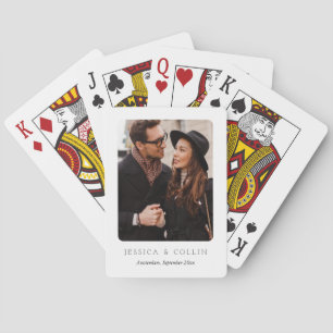 Baraja De Cartas Fotos Personalizadas de Viajes de Parejas con Nomb
