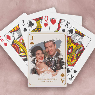 Baraja De Cartas Fotos personalizadas DIY Qué afortunados somos P