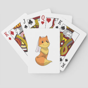 Baraja De Cartas Fox como novia con velo