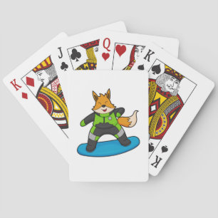 Baraja De Cartas Fox como Snowboarder con Snowboard