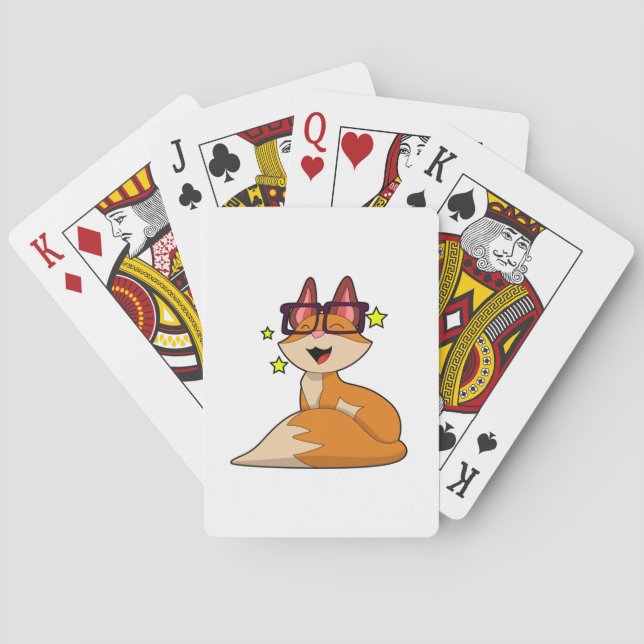Baraja De Cartas Fox con gafas (Reverso)