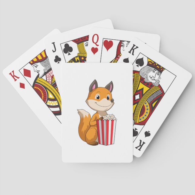 Baraja De Cartas Fox con Popcorn (Reverso)