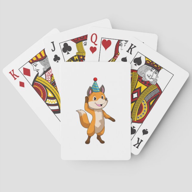 Baraja De Cartas Fox en Fiesta con Fiesta gorra (Reverso)