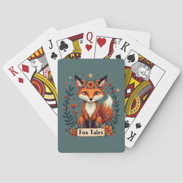 Baraja De Cartas Fox Tales Boho Woodland Animal (Reverso)