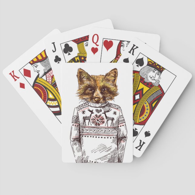 Baraja De Cartas Fox vestido astuto (Reverso)