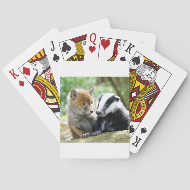 Baraja De Cartas Foxcub y Badger Cute! (Reverso)