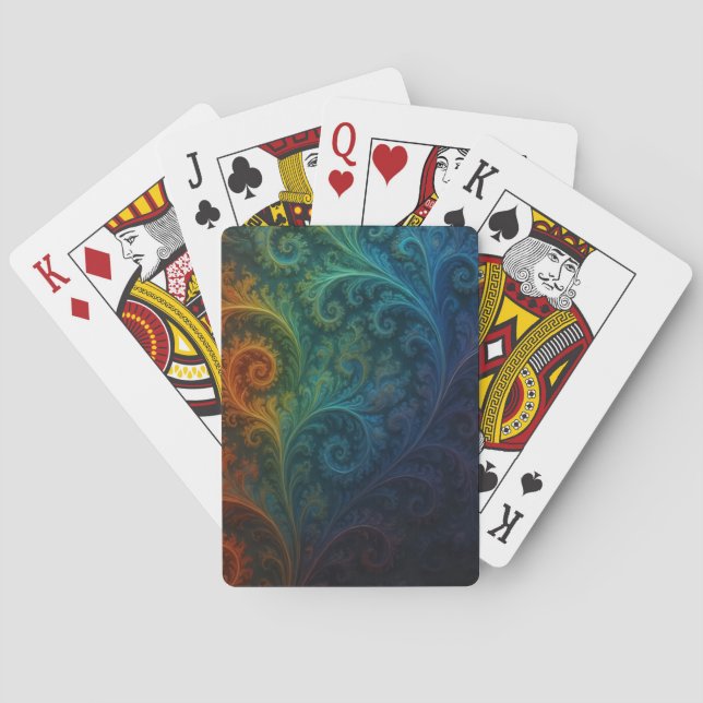 Baraja De Cartas Fractal Colorido (Reverso)