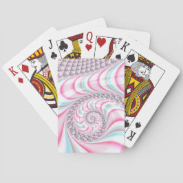 Baraja De Cartas Fractal de espiral de caña azul pastel