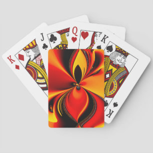 Baraja De Cartas Fractal de sabor naranja y negro
