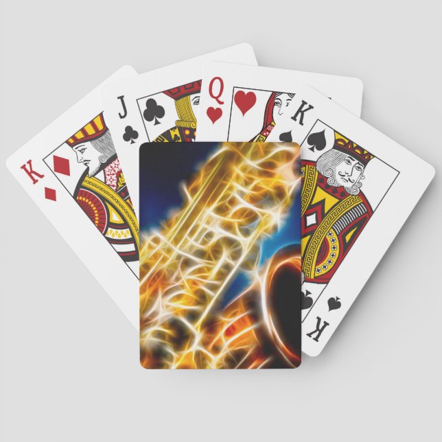 Baraja De Cartas Fractal del saxofón (Reverso)