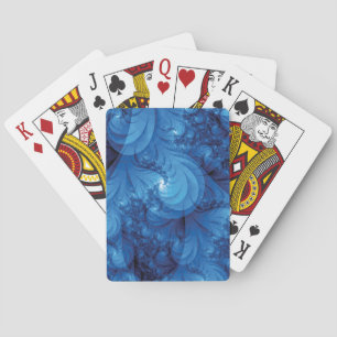 Baraja De Cartas Fractal tempestuoso azul de los mares