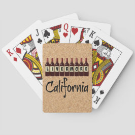 Baraja De Cartas Frascos de Vino Rojo de Livermore California Diver