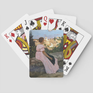 Baraja De Cartas Frederic Bazille - El vestido rosa