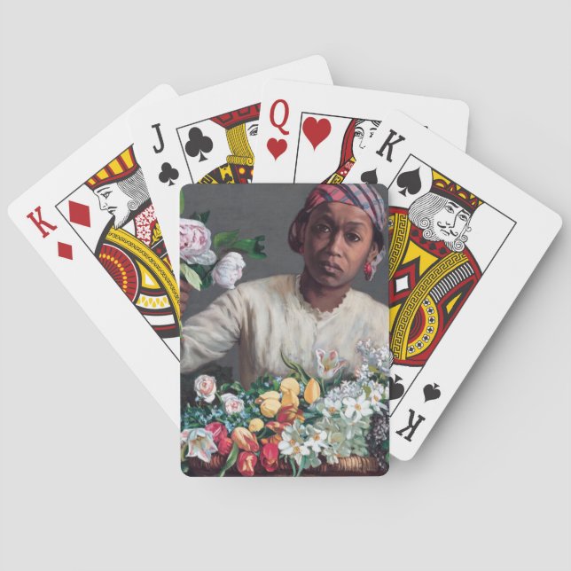 Baraja De Cartas Frederic Bazille - Joven mujer con peonías (Reverso)