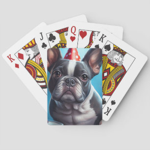 Baraja De Cartas Frenchie Birthday Bash: Un lindo Bulldog francés