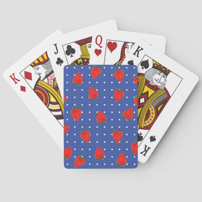Baraja De Cartas fresas con puntos (Reverso)
