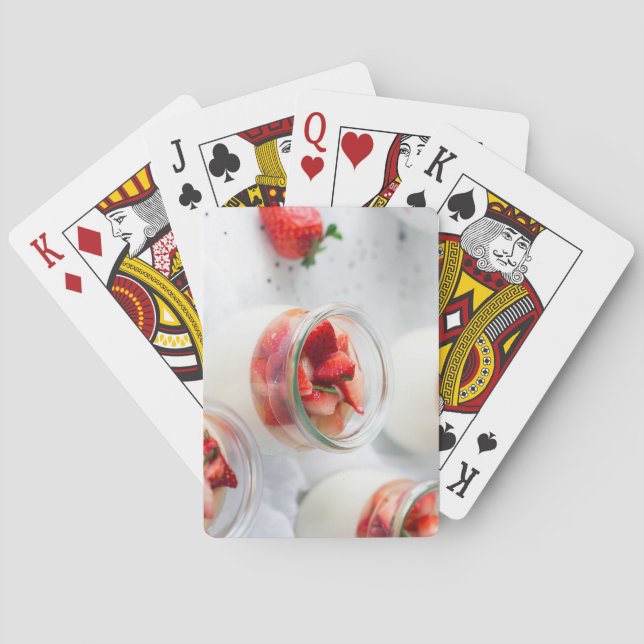 Baraja De Cartas fresas y crema (Reverso)