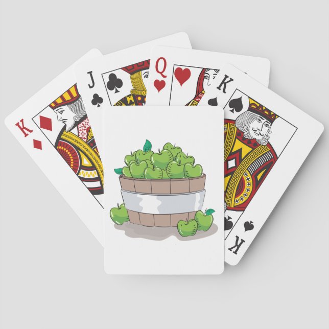 Baraja De Cartas Fresh Green Apple Harvest Barrel Granny Smith (Reverso)