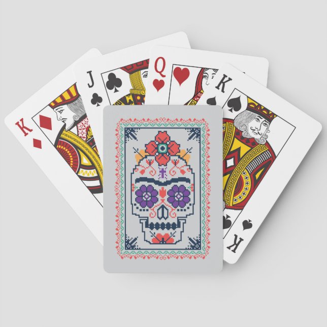 Baraja De Cartas Frida Kahlo el | Calavera (Reverso)