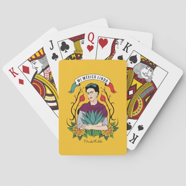 Baraja De Cartas Frida Kahlo el | MI México Lindo (Reverso)