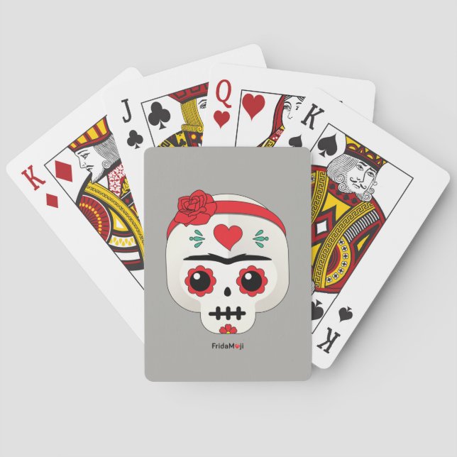 Baraja De Cartas Frida Kahlo | Frida Moji - Calavera azucarera (Reverso)