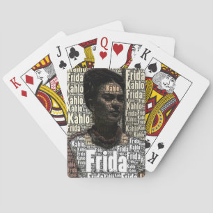 Baraja De Cartas Frida Kahlo Lettering Portrait