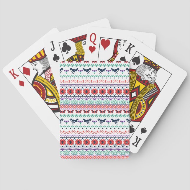 Baraja De Cartas Frida Kahlo | Patrón mexicano (Reverso)