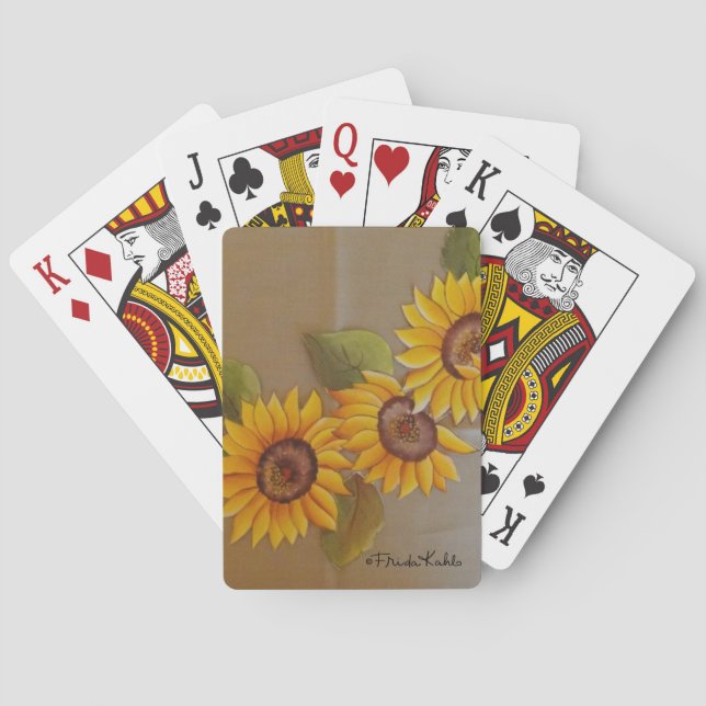 Baraja De Cartas Frida Kahlo Pintado de girasoles (Reverso)